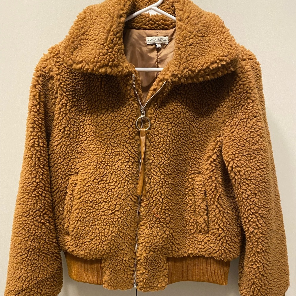 Moon River camel teddy coat